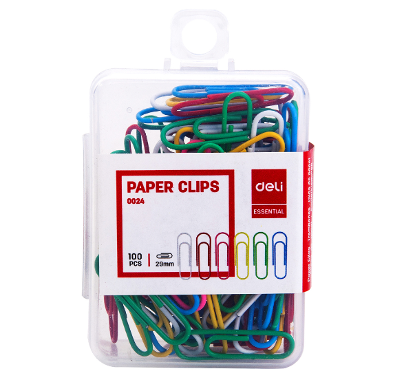 Deli E0024 Colored Paper Clip 100pcs (1PC) [75250024]