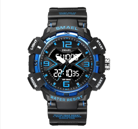 SMAEL Luxury Original Sports Wrist Watch for Men Quartz Waterproof Military Dual Display Fashion Male Digital Watches Alarm M7