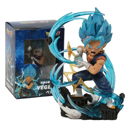 Dragon Ball Z Vegeta Anime Figure Q Version11CM Super Saiyan Blue Vegito Collection Model Figurine