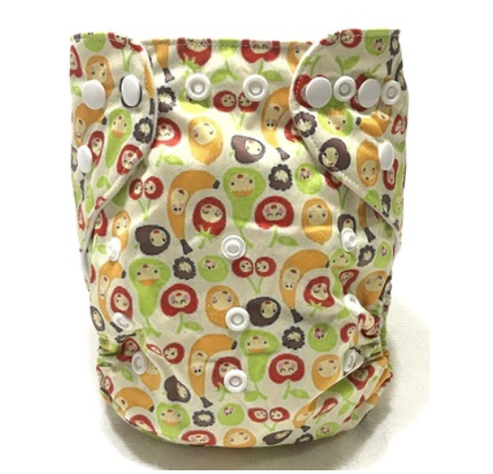 Washable Organic Baby Cloth Diaper with 1 Piece 3-Layer Insert S25