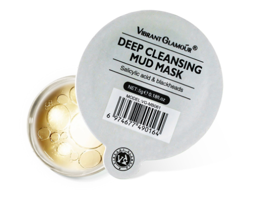 VIBRANT GLAMOUR Salicylic Acid Mud Mask BHA Deep Cleansing Remove Blackheads Acne Treatment Shrink Pores Facial Mask 5G