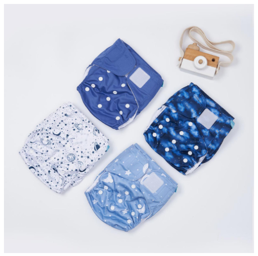 Happyflute Baby Reborn 4pcs set Washable Eco-friendly Baby Cloth Diaper Ecological Adjustable Nappy Reusable Diaper Fit 0-2year Set17