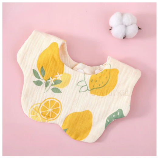 Baby Saliva Towel Cotton Wrinkled Cloth Petal Bib Absorbent Baby Saliva Pocket Infant Anti-Vomiting Milk Towel Pinny B2