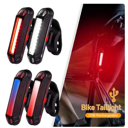 Bicycle Rear Light IPX-5 Waterproof USB Rechargeable LED Safety Warning Lamp Bike Flashing Accessories Cycling Taillight
