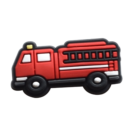 Cartoon Hammer Hat Croc Charms Fire Truck Jibbits Charm Pins Lifeguard Extinguisher Jibitz Crocks for Men Shoes Accessories L9