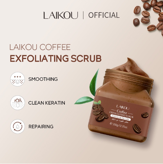 Laikou Coffee Exfoliating Body Scrub Cleansing Dead Skin Repairing 350g