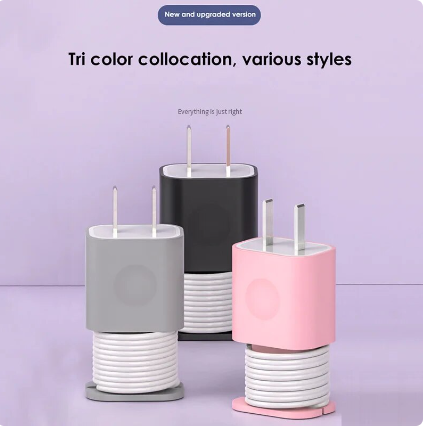 Silicone Charger Protector Data Cable Winder For Iphone Samsung Huawei Anti-Break Protection Universal 20w/18w Cable Winder