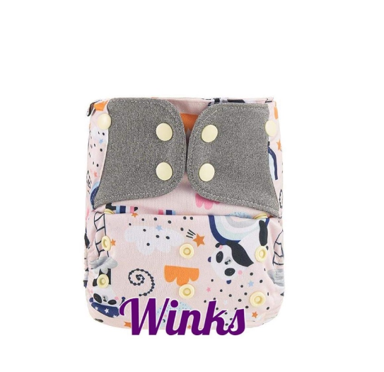 Booldeet Posh Cloth Diaper Newest Prints with 4-Layer Contoured Microfiber Insert S33