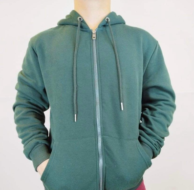 Long Sleeve Plain Hoodie Zipped Jacket