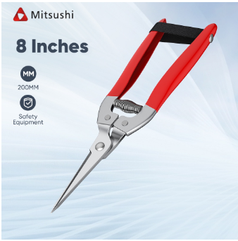 Mitsushi 20cm Plant Scissors Straight Garden Pruning Shears/Garden Scissor For Cutting