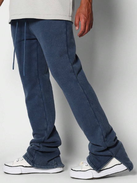 SUMWON Straight Fit Washed Jogger With Split Hem