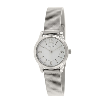 Timex Casey Silver Stainless Steel Analog Quartz Watch For Women T2P457 STYLE