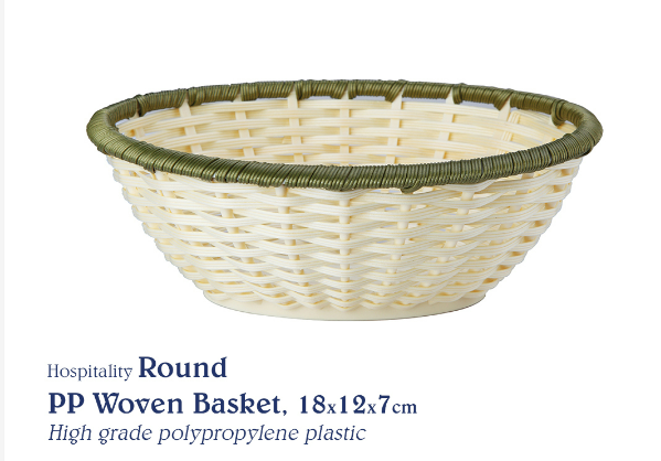 Chef's Classics Hospitality Oval PP Woven Basket, 18x12x7cm
