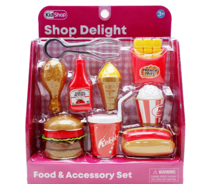 KidShop Food and Accessory Snacks Playset