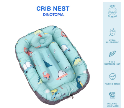 Kozy Blankie Dinotopia Cotton Portable Crib Baby Nest