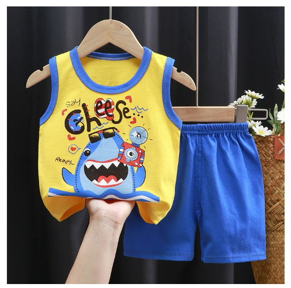 0-5yrs Baby Kids Sando Terno for Boy Girl Sando with Shorts D7