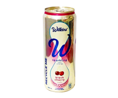 Wilkins Sparkling Zero Calories Black Cherry Flavor Carbonated Flavored Water 320ml