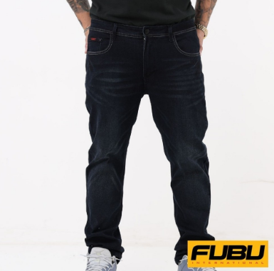 Fubu Denim Long Pants Slim Tapered Fit Stretch FSB23-0257