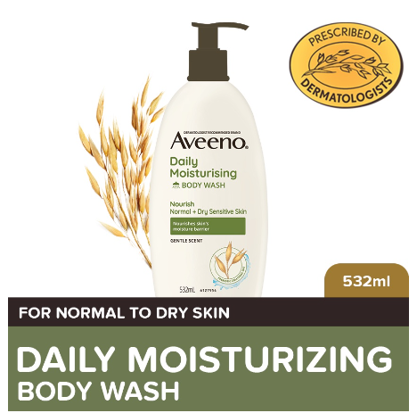 Aveeno Daily Moisturizing Body Wash 532ml - Bodywash for Normal to Dry Skin, Sensitive Skin