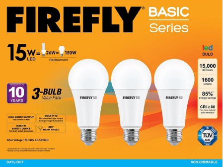 Firefly Basic 3-LED Bulb V.Pack 15W DL - V30EBI115DL