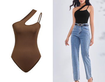 Women Cut Out Bodysuits LBE03083 Multi-Color