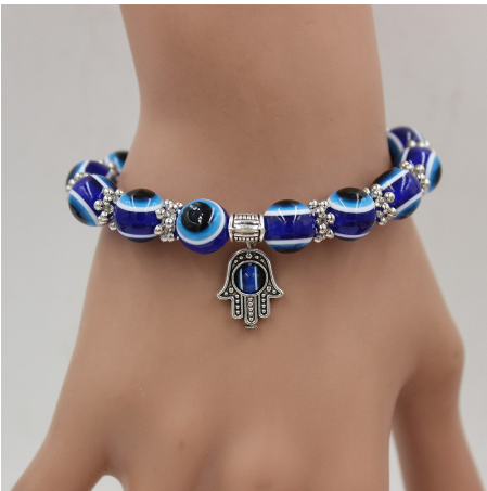 Evil Eye Bead  Bracelet Jewelry  Hand Bracelet Blue