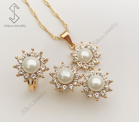 JS&CO jewelry 22K Saudi Gold Plated Jewelry set-15