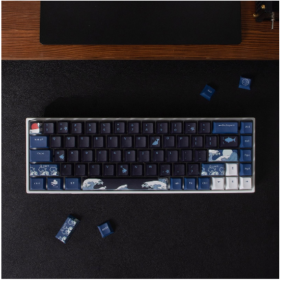 GMK Coral Sea 78 keys Cherry Profile PBT Dye-Sub Black English Clone keycap