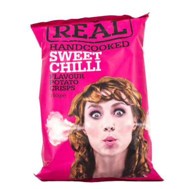 Real Handcooked Sweet Chili Potato Chips 150g