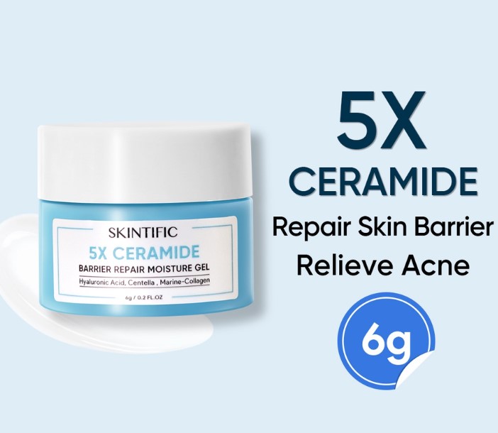 Skintific 5X Ceramide Barrier Moisture Cream Moisturizer Repair Skin Travel Size 6G