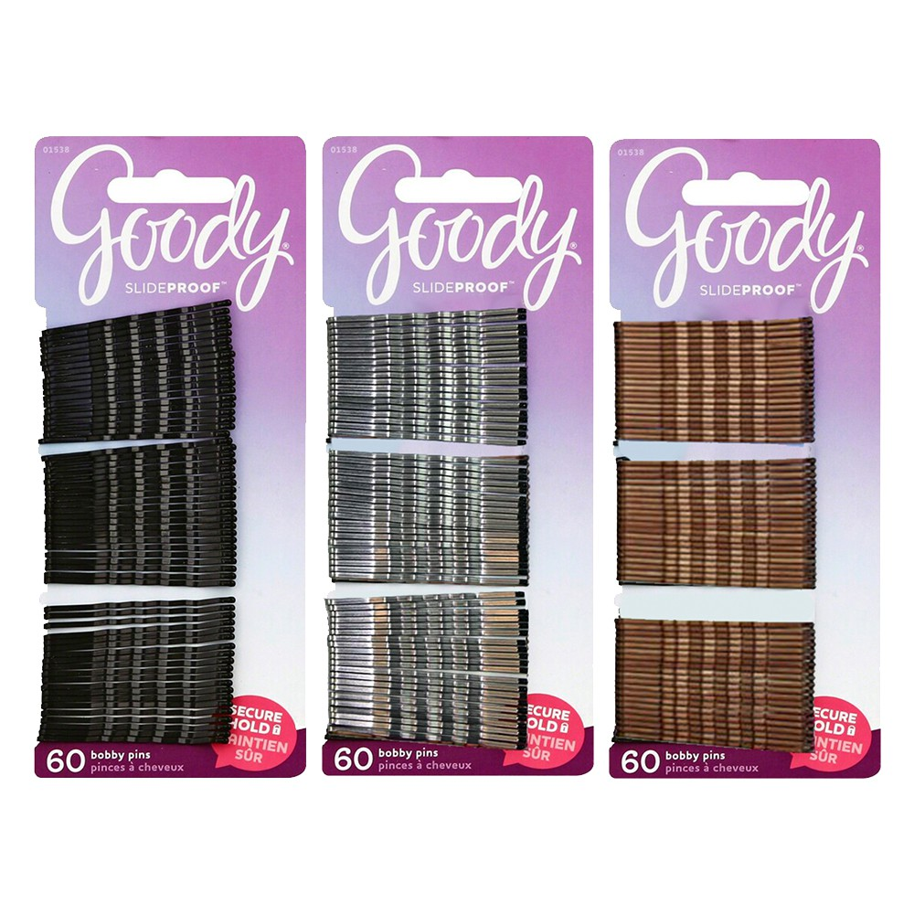 Goody SlideProof Bobby Hair Pins 2", 60ct