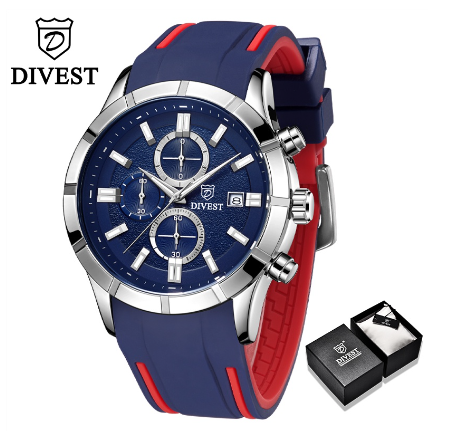 DIVEST Men Watch Analog Business Original Brand Casual Sport Fashion Men's Watches Calender Luminous Waterproof 9015 M2