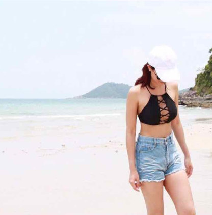 NIKKO #W001 Made In Philippine Two Piece Pa short Swimsuit