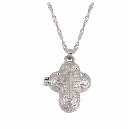 Cross Pendant Ash Holder Necklace