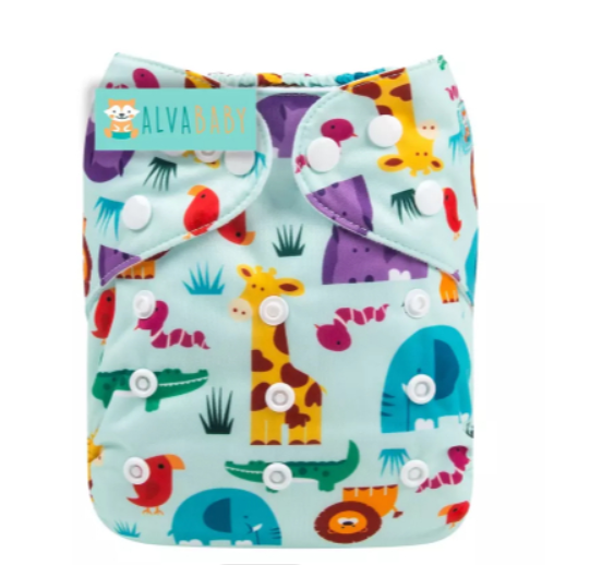 Alva Baby Cloth Diapers Washable Pocket Nappy Diaper Only D3