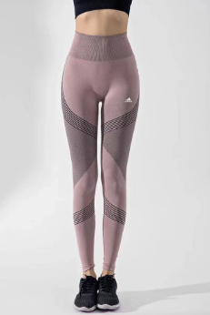 AD Women High Waist Yoga Abdomen Closing Elastic Tights Hip Lifting Pants Sports Fitness Leggings