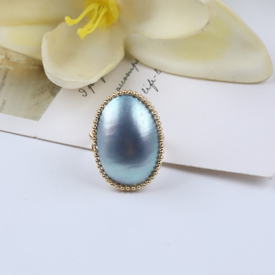 Freshwater Mabe Pearl Ring For Women