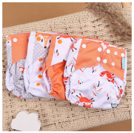 Happyflute Eco-Friendly Cloth Diaper Ecological Baby Diapers 4Pcs Set 2