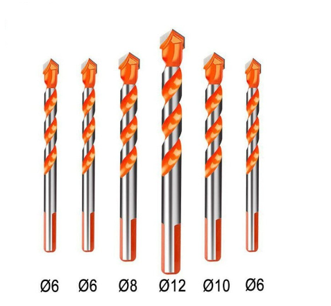 6PCS 6-12MM Ceramic Tile Drill Bits Masonry Drill Bit For Glass Brick Concrete Wood Tungsten Carbide