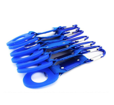 1PC Mini Carabiner Water Bottle Holder Outdoor Tools Camping Hiking Aluminum Rubber Buckle Hook Outdoor Supplies