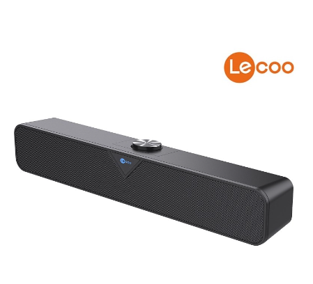 Lecoo Lenovo Ds102 Soundbar Desktop Speaker Dynamic Sound 6W Wired Version- Black USB Bluetooth