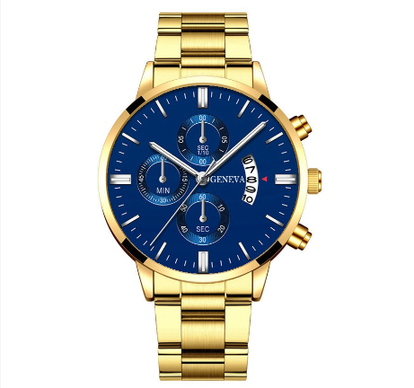 GENEVA Luxury gold Men's Fashion Watches Men's Automatic Date Analog Wrist Watches for men Waterproof Casual Sports Clock M2