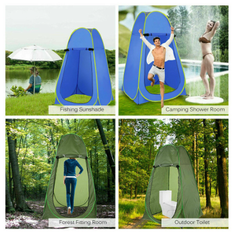 Outdoor Shower Tent Instant Popup Portable Camping Toilet Beach Outdoor Privacy Tent Room with Bag