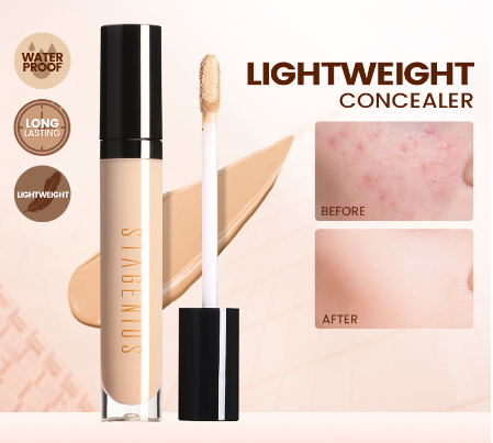STAGENIUS Full Cover Lightweight Concealer Waterproof Base Makeup Concealer Flawless Natural Beauty