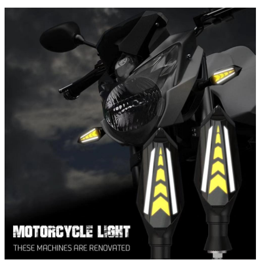 2PCS Universal LED Signal Lamp Flowing Flash Lights Running and Tail Light Motorcycle LED91