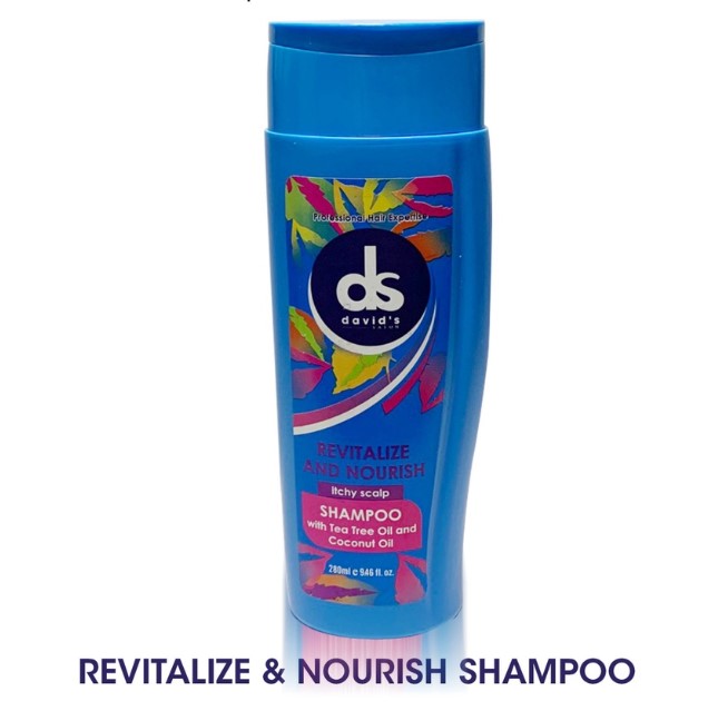 Davids Salon Revitalize and Nourish Restore Beauty Shampoo Blue 280ML