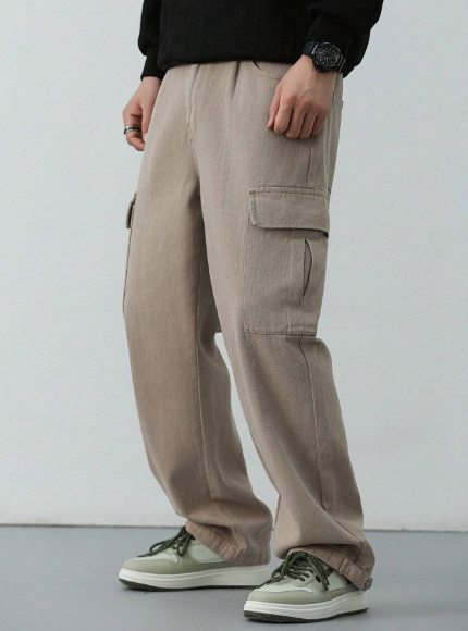 DAZY Men's Cargo Pocket Straight Pants