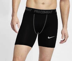 Men's Athletic Tights Sports GYM Compression Wear Under Base Layer Shorts Pants Black/Hot Pants