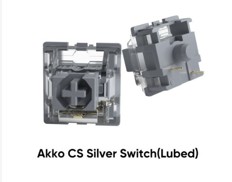 Akko 2 Pack-90 Pcs CS Silver - Lubed Switch, Linear Switches, 3-pins for MX Mechanical Keyboard