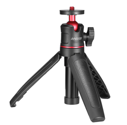 Andoer MT-08 Mini Extendable Desktop Tripod Handheld Photography Bracket Stand with Flexible Ballhead 1/4 Inch Screw Mount